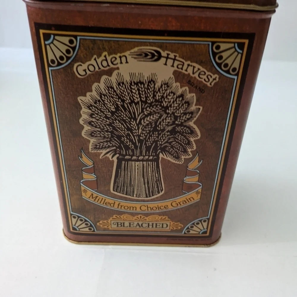 Vintage Golden Harvest Flour Tin Canister by Cheinco